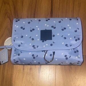 Blue Cherry Print Travel Bag- Tender Love + Carry